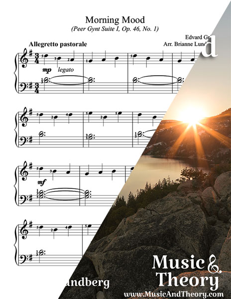 Morning Mood Grieg Beginner Piano Sheet Music Musicandtheory Com